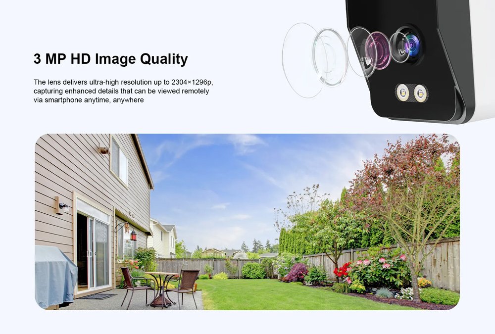 smart kamera TS3, 3MP, WiFi, SD, IP66 outdoor