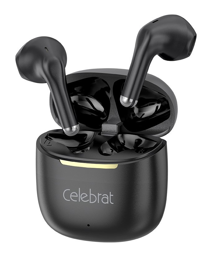 CELEBRAT earphones με θήκη φόρτισης W79, True Wireless, 13mm, 30/300mAh, μαύρα