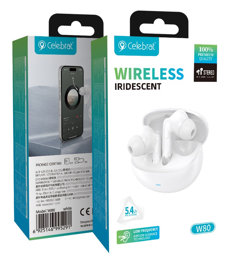 earphones me thiki fortisis W80, True Wireless, 13mm, 30/230mAh, leyka Bluetooth