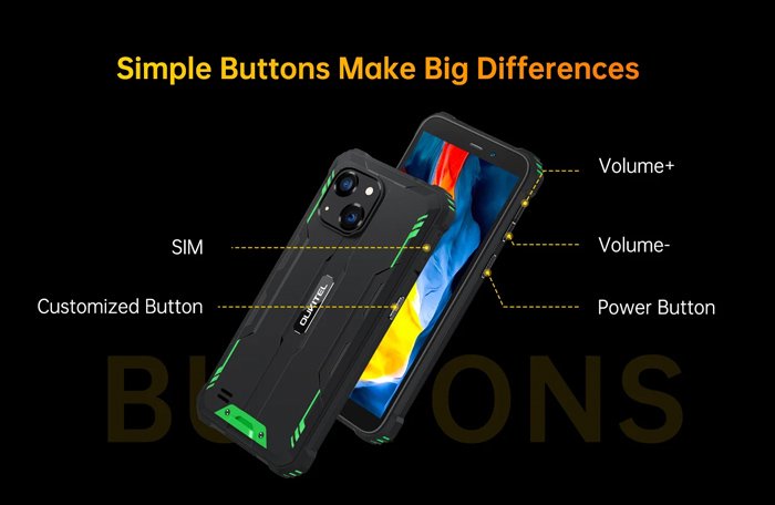 smartphone, 6", 4/128GB, 6300mAh, IP68/IP69K/MIL-STD-810H, prasino 4GB