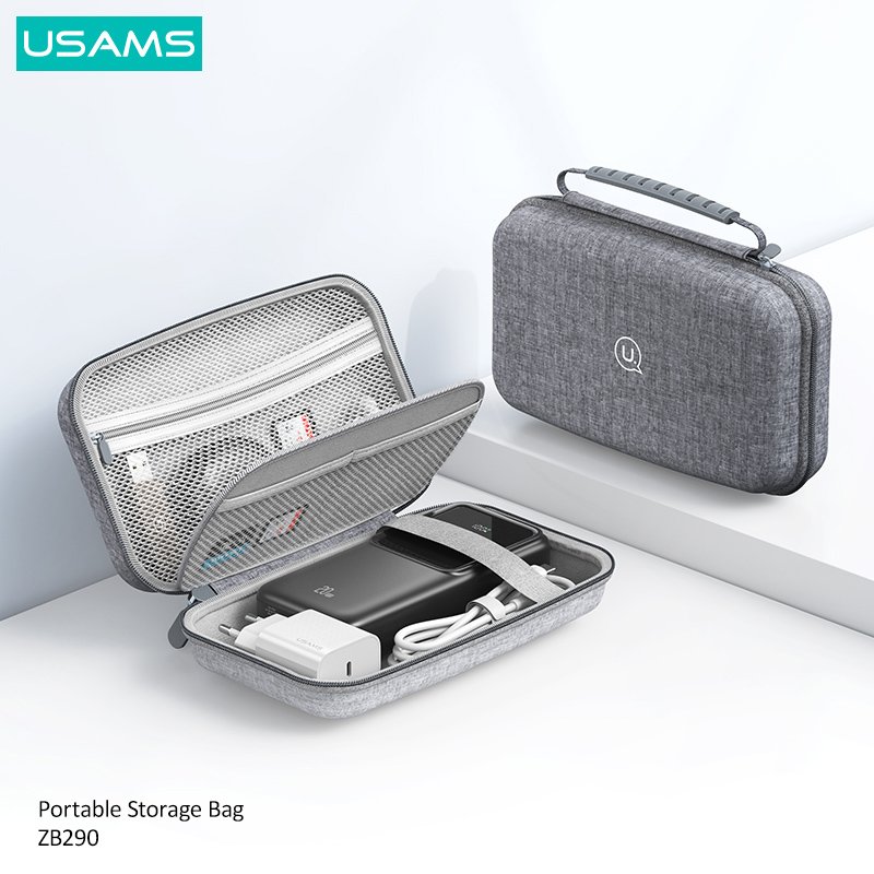 USAMS θήκη οργάνωσης αξεσουάρ US-ZB290, 22x13x7.8cm, γκρι - Image 2