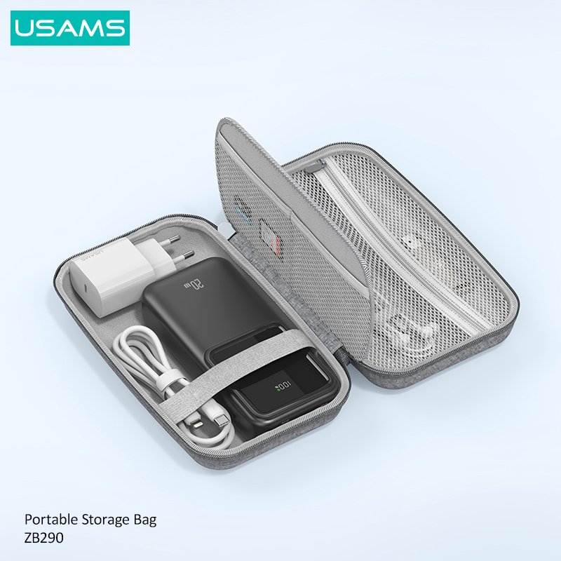 USAMS θήκη οργάνωσης αξεσουάρ US-ZB290, 22x13x7.8cm, γκρι - Image 3