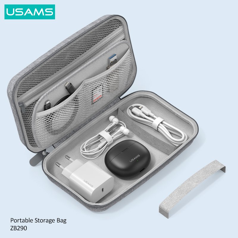 USAMS θήκη οργάνωσης αξεσουάρ US-ZB290, 22x13x7.8cm, γκρι - Image 6