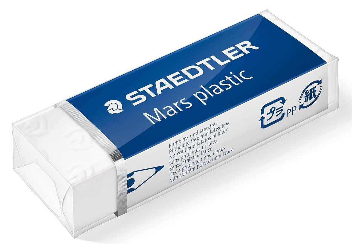 STAEDTLER γόμα , 23x65mm, λευκή