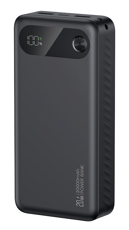USAMS power bank CD51 με οθόνη, 3x θύρες εξόδου, 0000mAh, PD0W, μαύρο