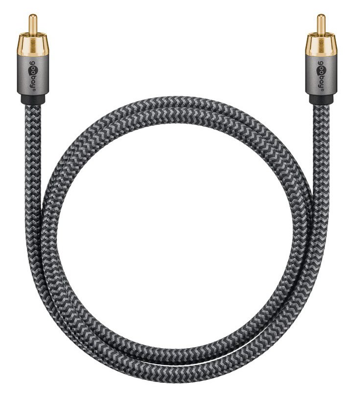 GOOBAY καλώδιο ήχου RCA σε RCA , 2m, μαύρο/ασημί - Image 11