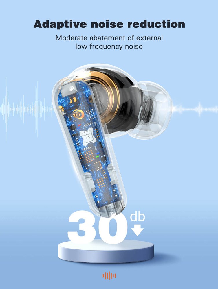 LDNIO earphones με θήκη φόρτισης T05, True Wireless, 13mm, 40/500mAh, μαύρα - Image 3