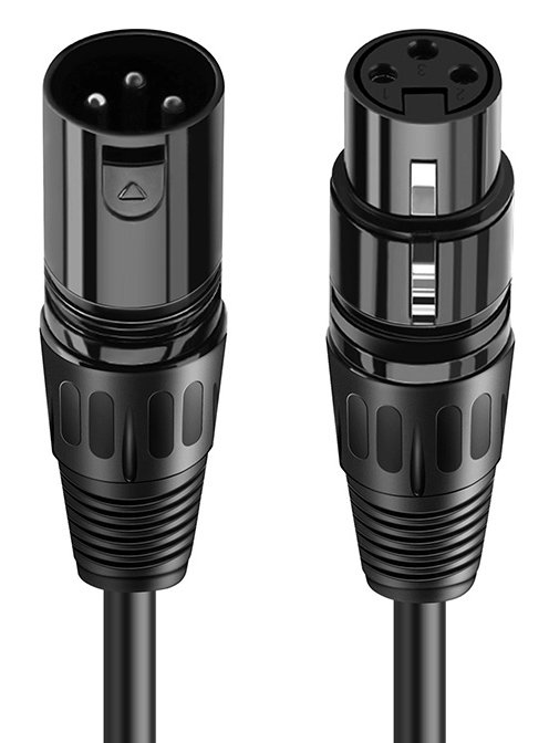 CABLETIME καλώδιο μικροφώνου , 3-pin, 24AWG, 10m, μαύρο