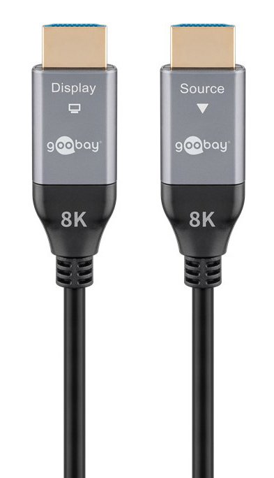 GOOBAY καλώδιο HDMI 2.1 με Ethernet, AOC, 8K/60Hz, 48 Gbps, 50m, μαύρο - Image 8