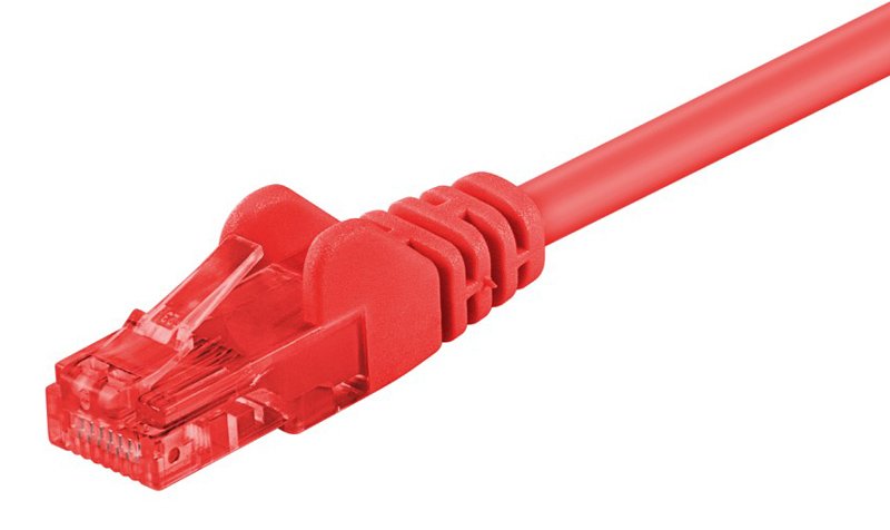 GOOBAY καλώδιο δικτύου , CAT 6 U/UTP, CCA, 250MHz, 0.25m, κόκκινο