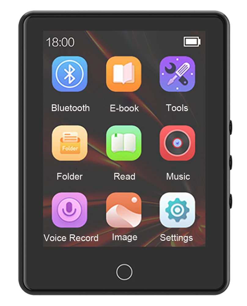 RUIZU MP3 player  με οθόνη αφής 2.8", 32GB, Bluetooth, ελληνικό μενού, μαύρο