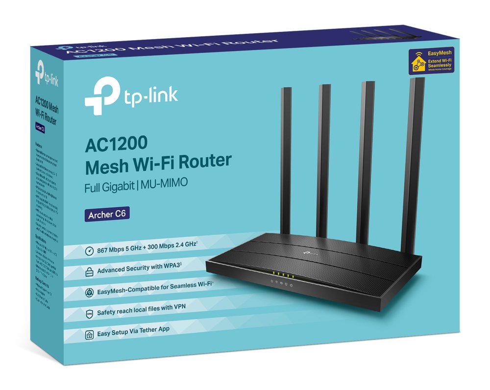 TP-LINK router rcher C6, Wi-Fi 1200Mbps C1200, MU-MIMO, V6.0 - Image 8