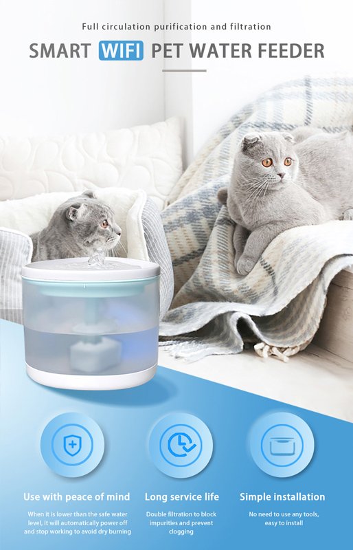 BRUNO smart ποτίστρα για κατοικίδια αυτόματη, WiFi, 2.5L, λευκή - Image 2