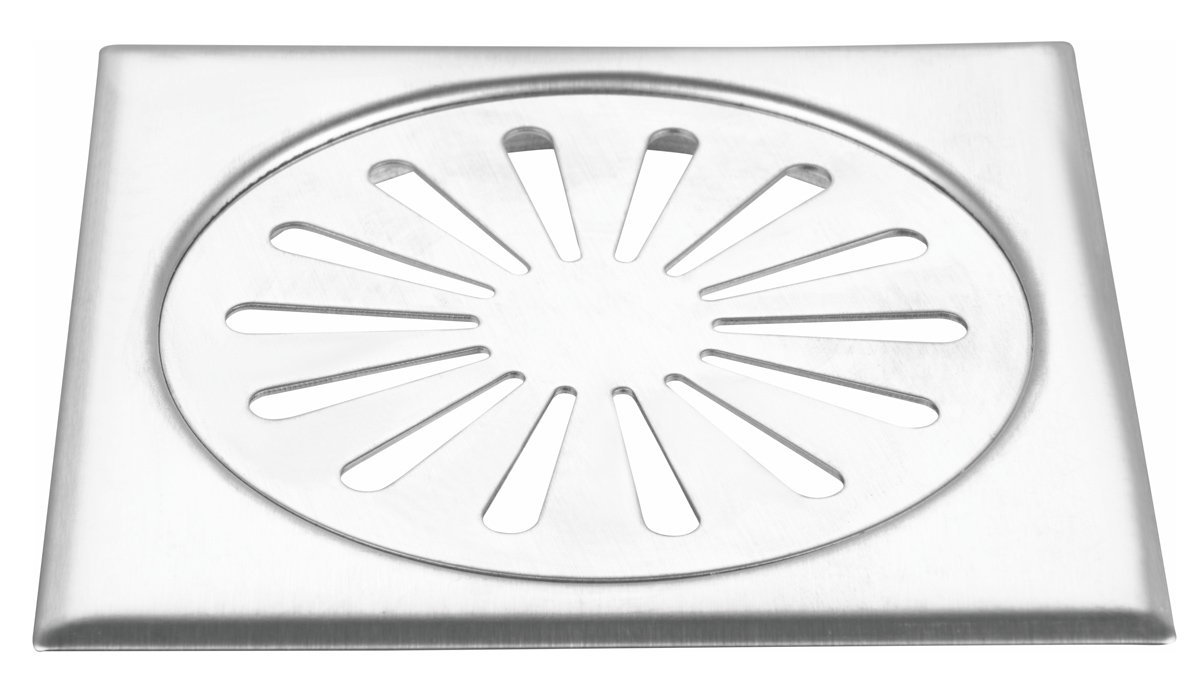 BRUNO σχάρα δαπέδου , fixed, ανοξείδωτο ατσάλι, 12x12cm, brushed