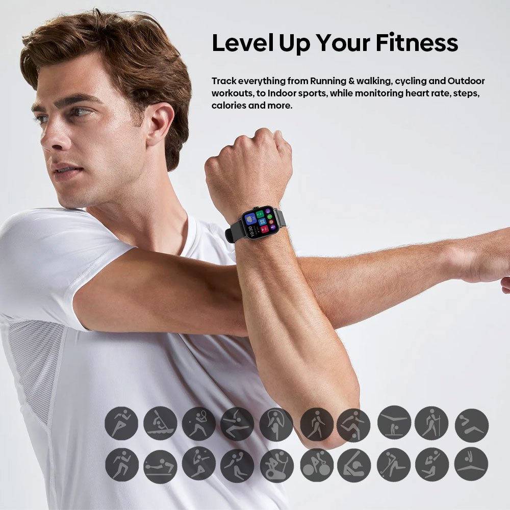 ZELAZE smartwatch talk Pro, heart rate, 1.91" TFT, μαύρο - Image 2