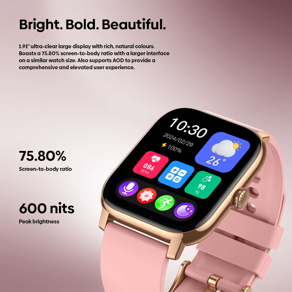 ZELAZE smartwatch talk Pro, heart rate, 1.91" TFT, μαύρο - Image 3