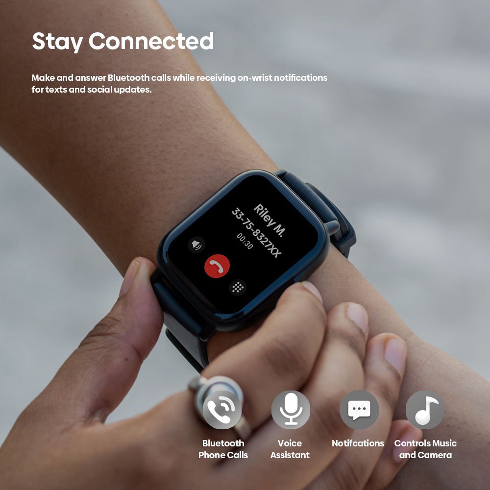 ZELAZE smartwatch talk Pro, heart rate, 1.91" TFT, μαύρο - Image 6
