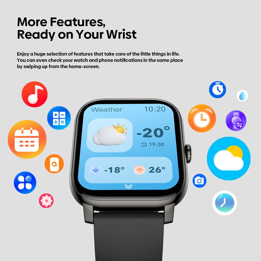 ZELAZE smartwatch talk Pro, heart rate, 1.91" TFT, μαύρο - Image 8
