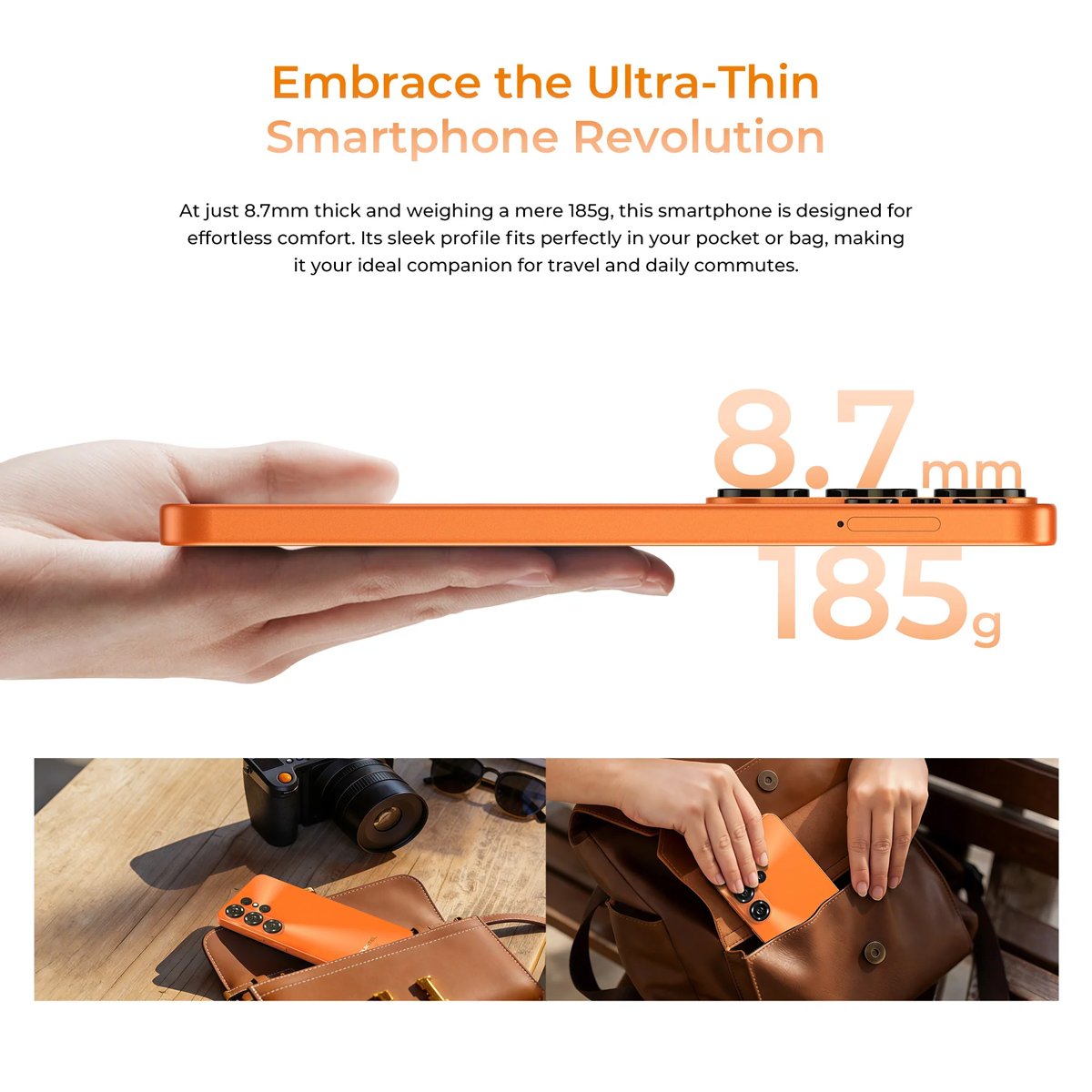 OUKITEL smartphone , 6.63", 6/128GB, 5150mAh, πορτοκαλί - Image 5