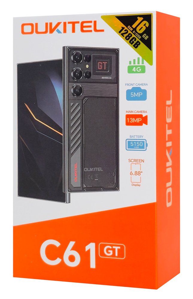 OUKITEL smartphone GT, 6.88", 4/128GB, 5150mAh, μαύρο - Image 3