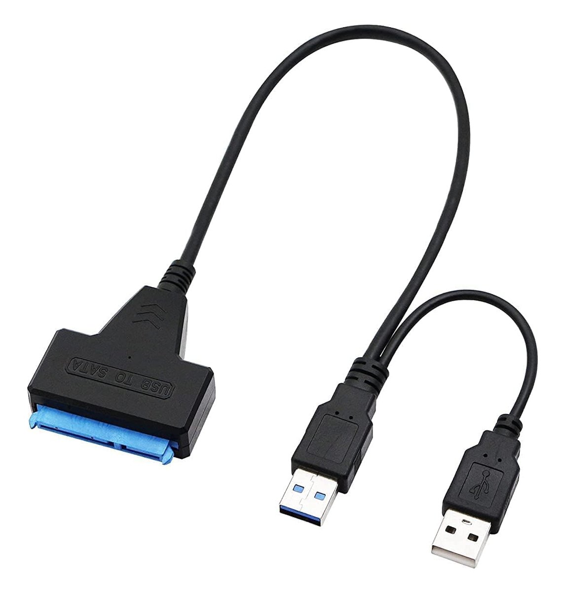 POWERTECH καλώδιο σύνδεσης HDD/SSD , 2x USB σε SATA, DC, 5Gbps