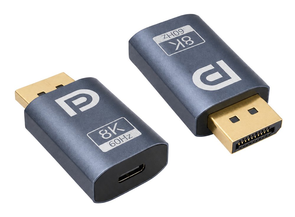 POWERTECH αντάπτορας DisplayPort σε USB-C , 8K/60Hz, γκρι
