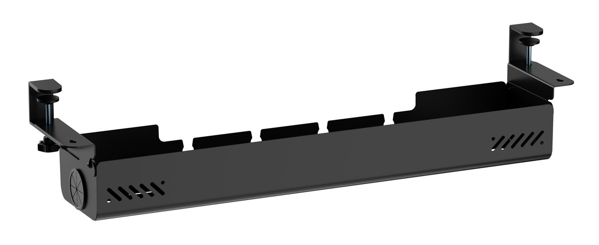 BRATECK cable management γραφείου , μεταλλικό, 894x167x196mm, μαύρο
