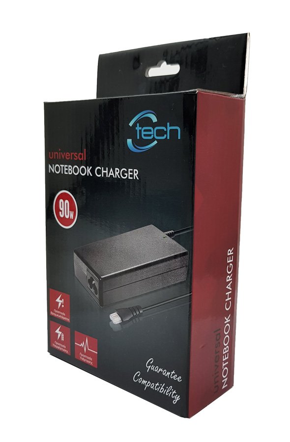 CTECH φορτιστής laptop , Universal, 90W, χωρίς βύσματα - Image 2