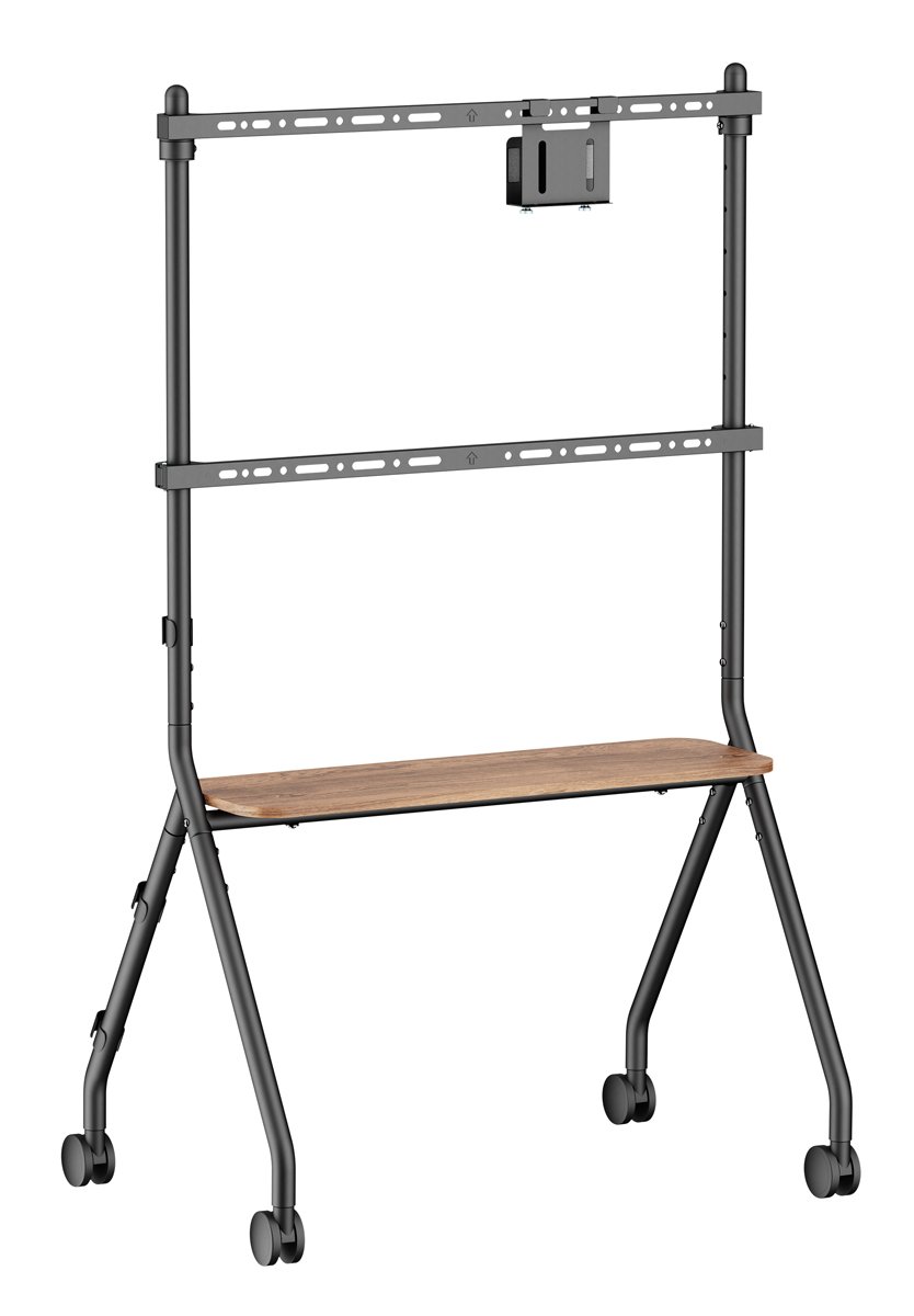 BRATECK βάση τηλεόρασης δαπέδου , 37-86", έως 80kg, με ράφι & ροδάκια