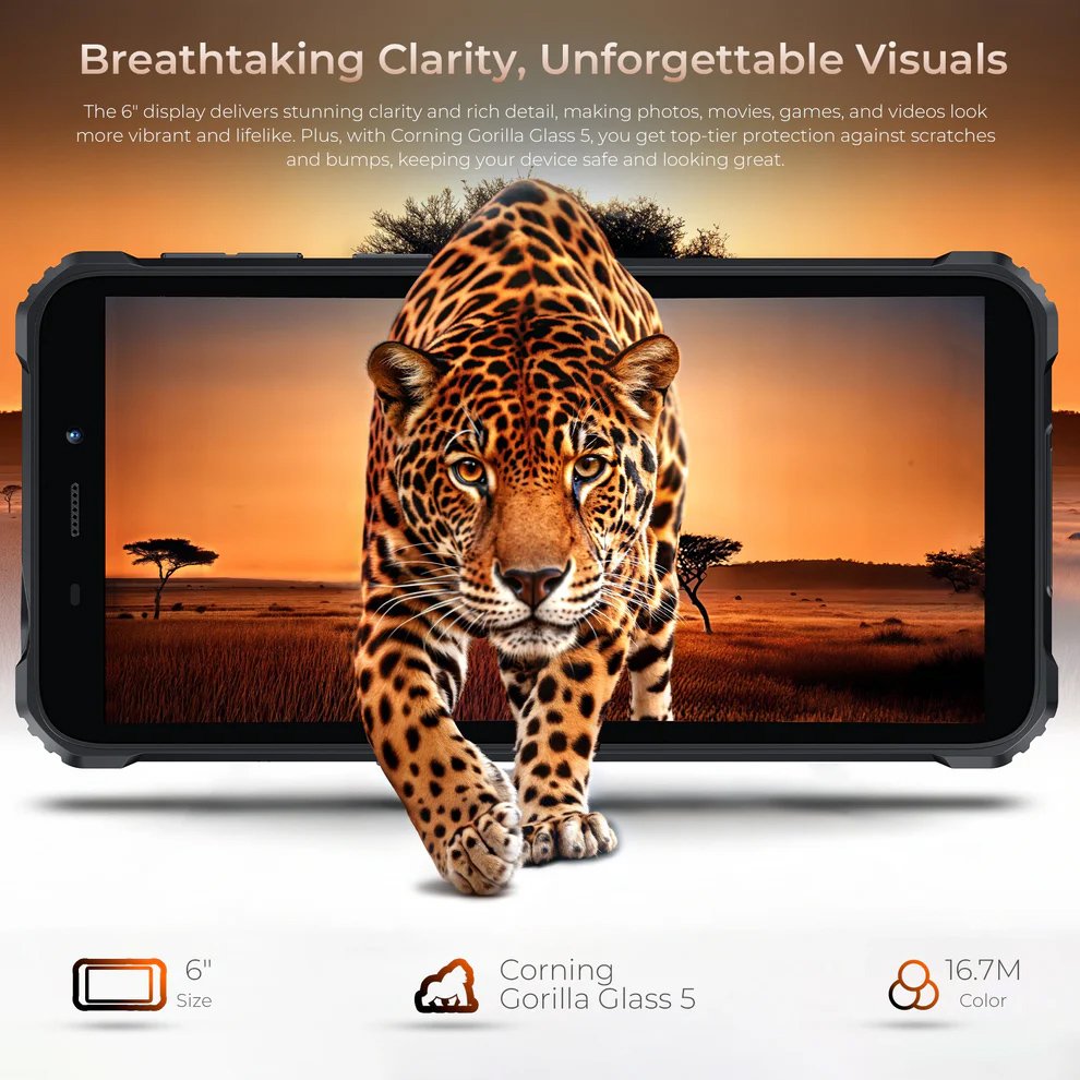 OUKITEL smartphone , 6", 4/128GB, 6300mAh, IP68/IP69K/MIL-STD 810H, μαύρο - Image 10