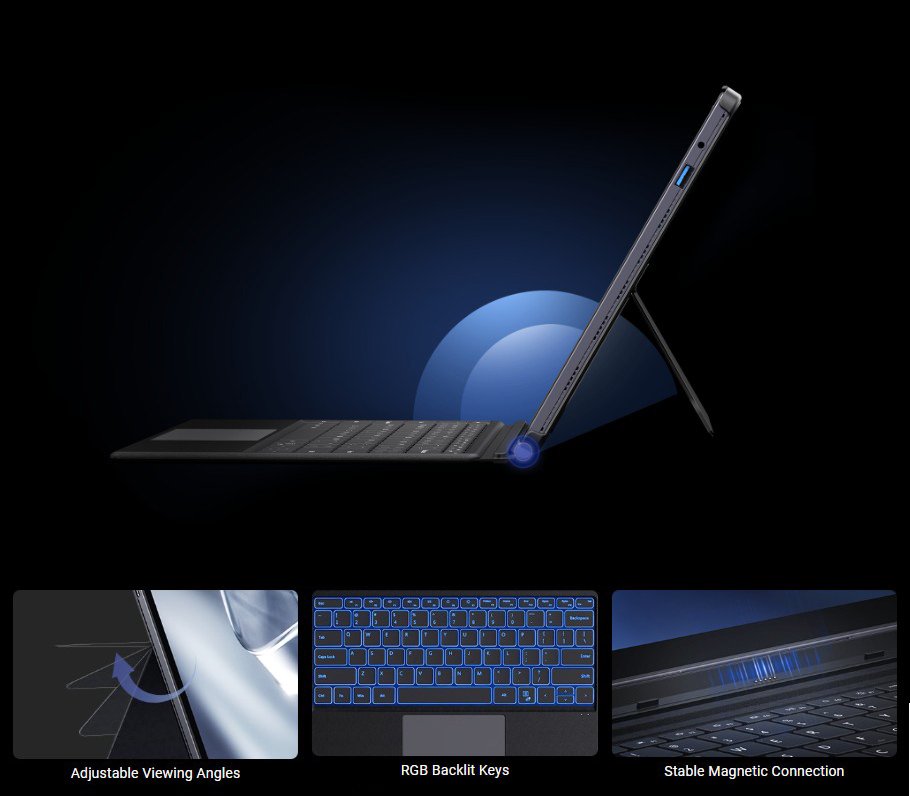 CUWI tablet i10 Max με πληκτρολόγιο/θήκη, 12.96", 12/512GB, Windows 11 Pro, 4820mAh, γκρι - Image 5