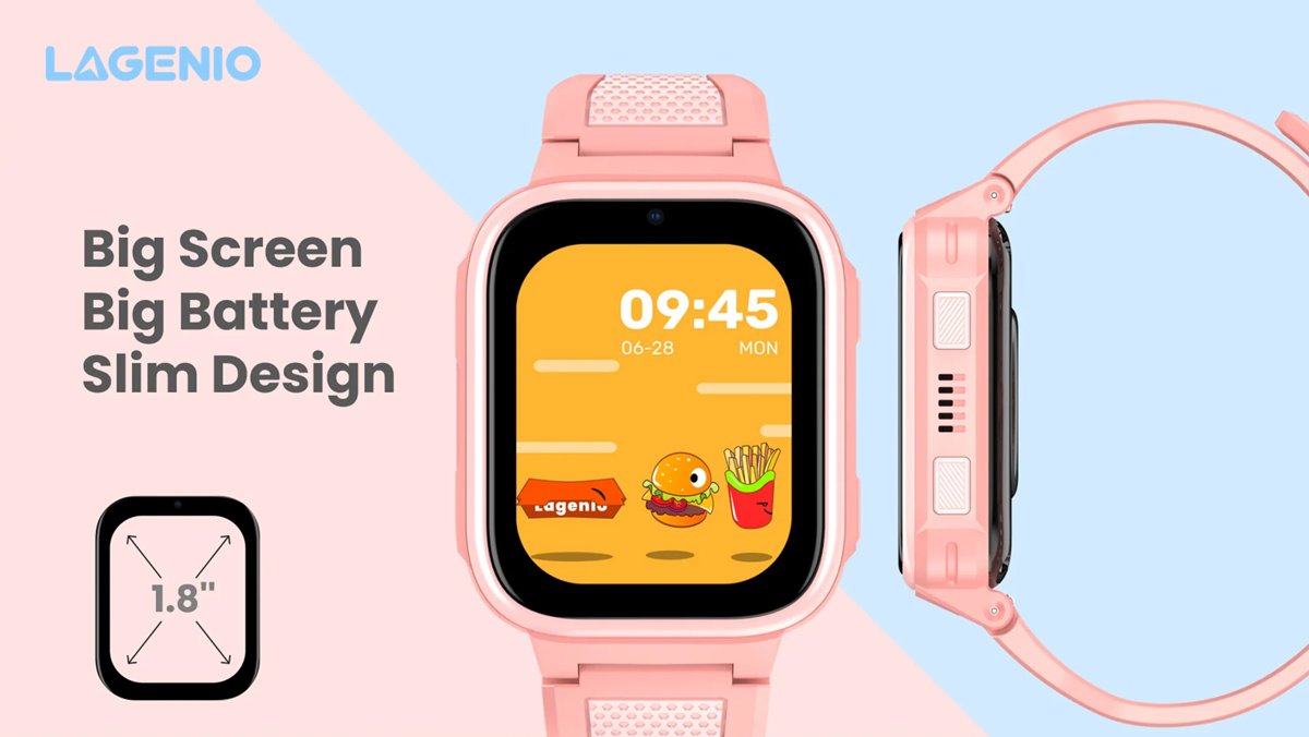 LAGENIO GPS smartwatch για παιδιά , 1.8", με κάμερα, 4G, IP68, μαύρο - Image 6