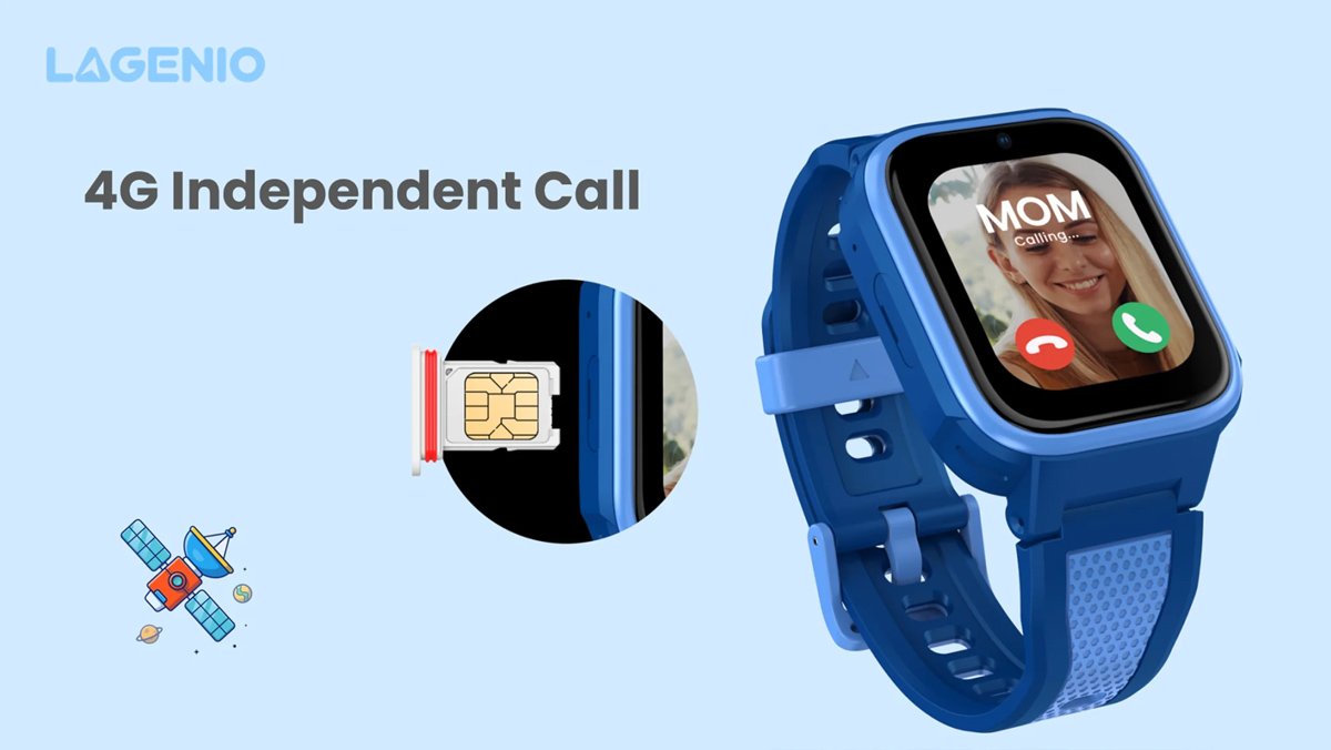 LAGENIO GPS smartwatch για παιδιά , 1.8", με κάμερα, 4G, IP68, μαύρο - Image 10