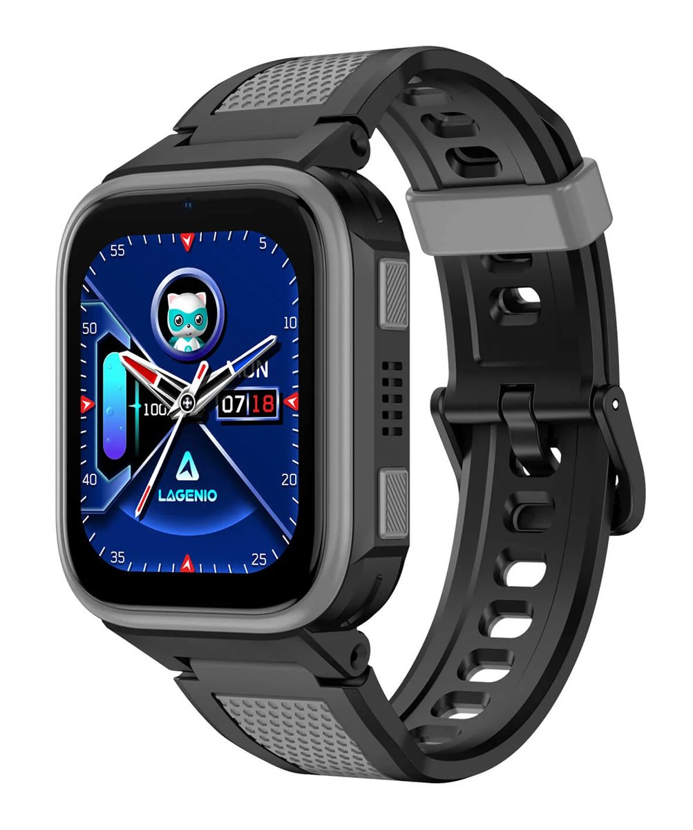 LAGENIO GPS smartwatch για παιδιά , 1.8", με κάμερα, 4G, IP68, μαύρο