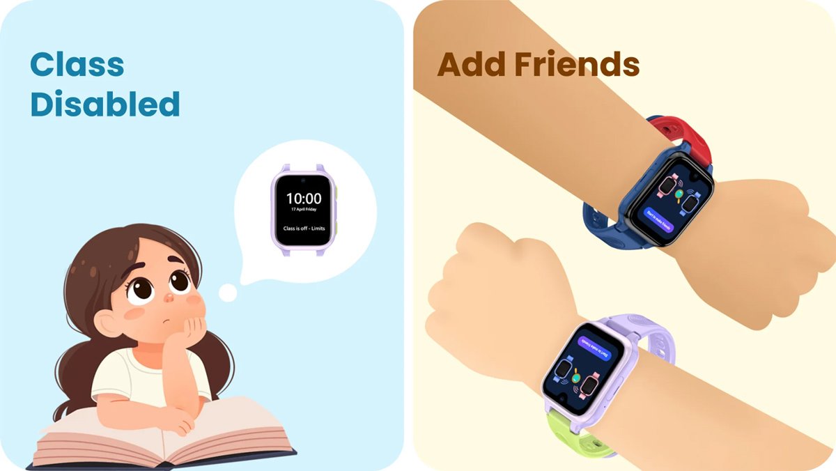 LAGENIO GPS smartwatch για παιδιά , 1.78" AMOLED, με κάμερα, 4G, IP68, μαύρο - Image 12
