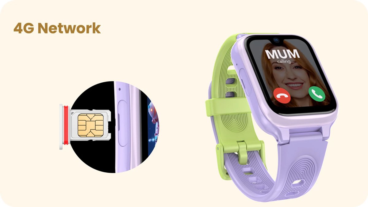 LAGENIO GPS smartwatch για παιδιά , 1.78" AMOLED, με κάμερα, 4G, IP68, μπλε - Image 10