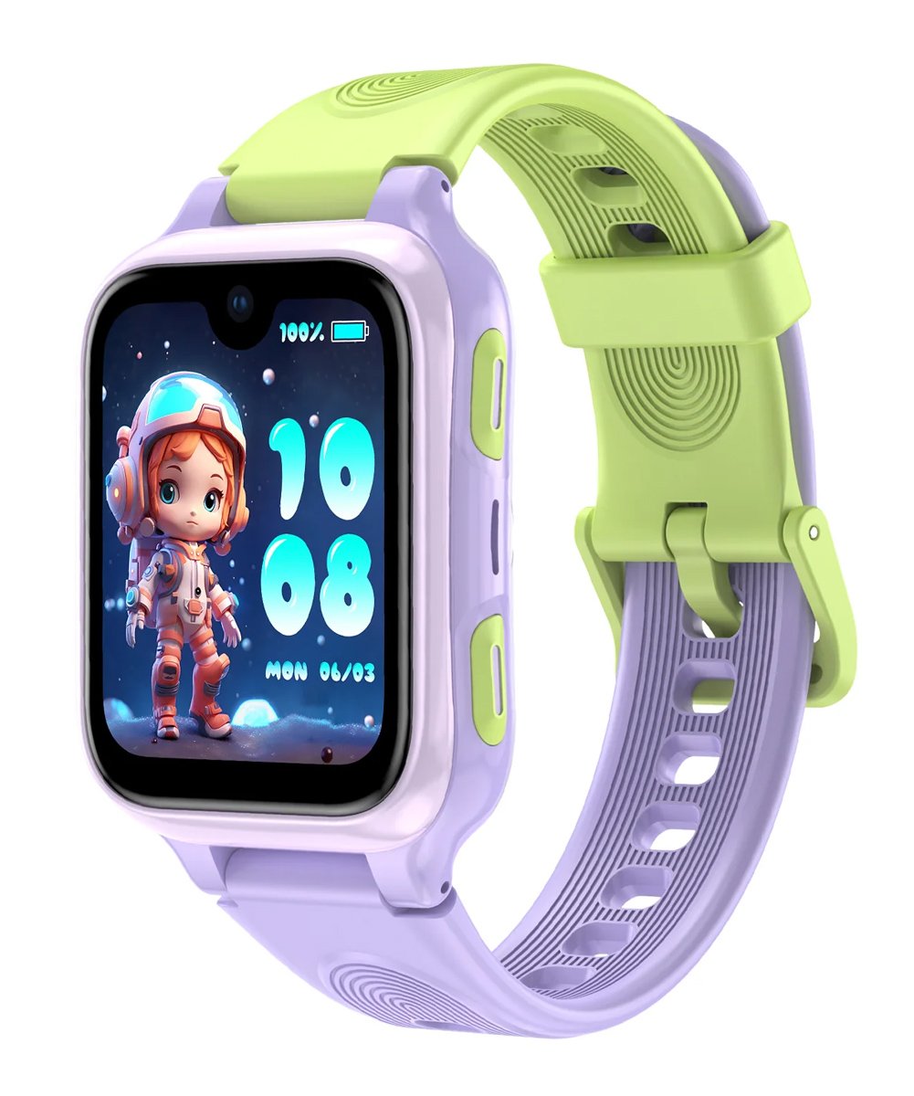 LAGENIO GPS smartwatch για παιδιά , 1.78" AMOLED, με κάμερα, 4G, IP68, μωβ