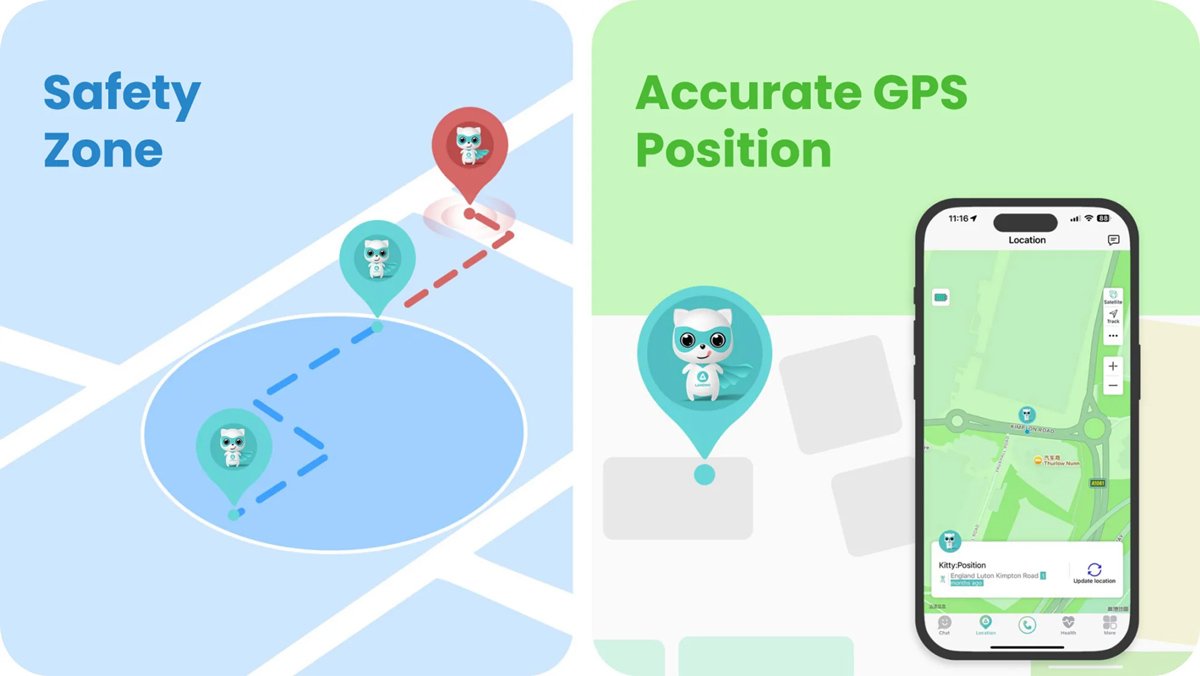 LAGENIO GPS smartwatch για παιδιά , 1.78" AMOLED, με κάμερα, 4G, IP68, μωβ - Image 3