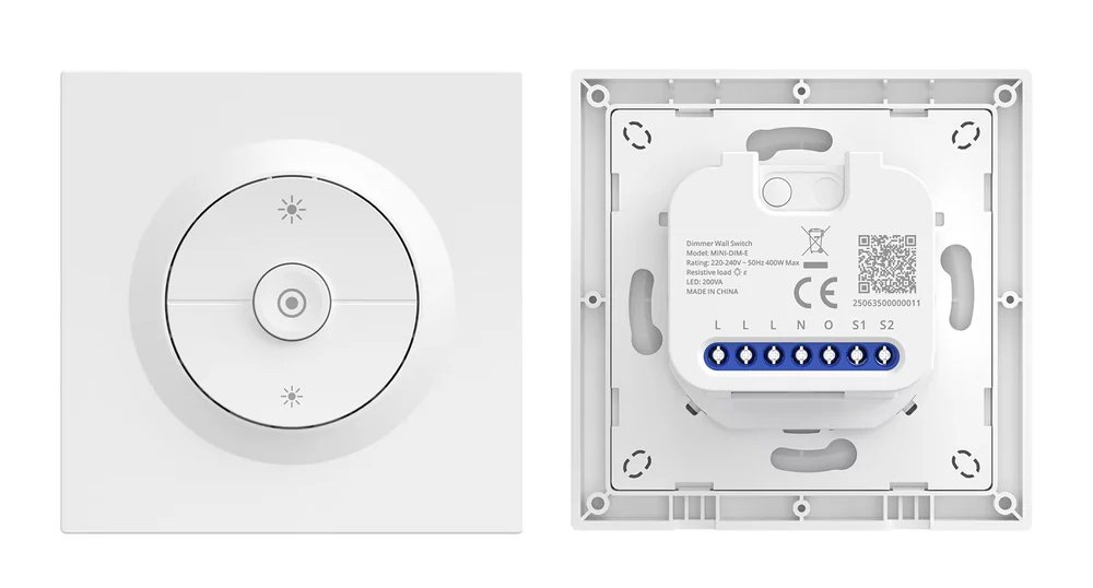 SONOFF smart επιτοίχιος διακόπτης dimmer Orb-DI, WiFi, atter, 400W, λευκός
