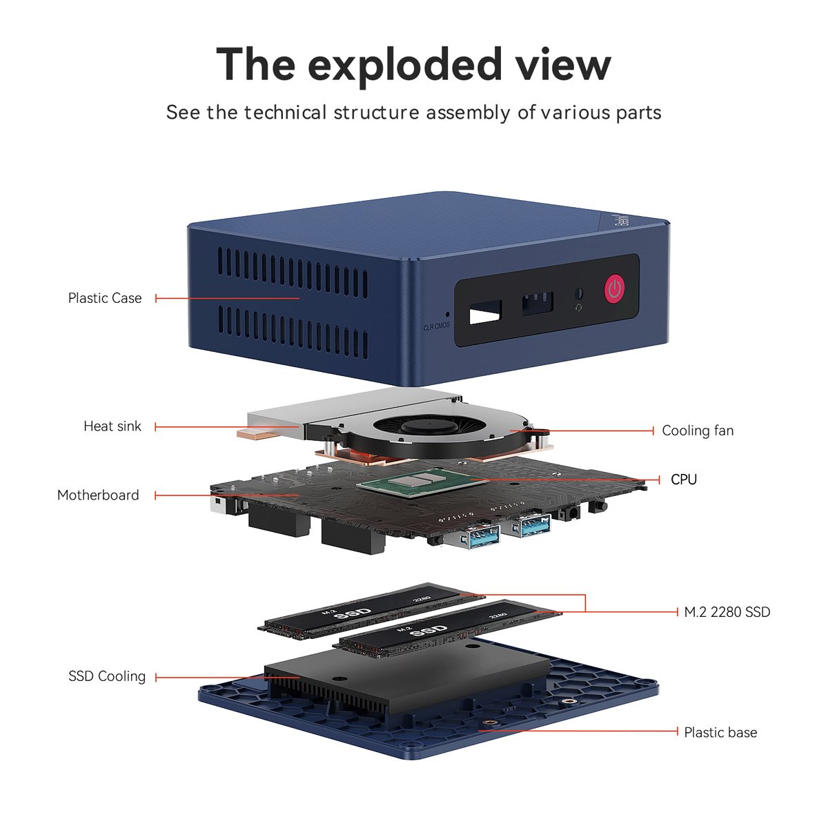 BEELINK mini PC ini S12 Pro, Intel N100, 12GB, 512GB .2, Windows 11 Pro - Image 3