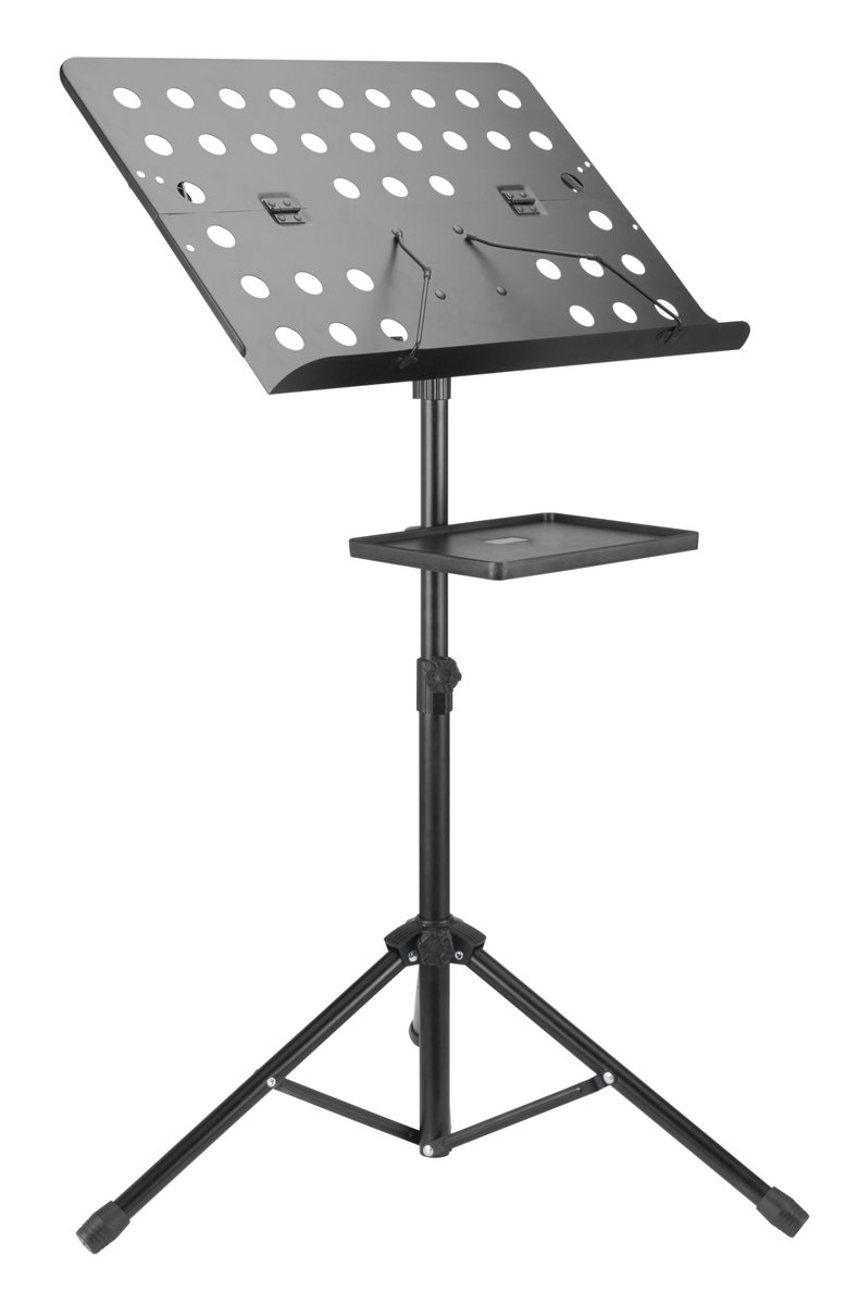 BRATECK αναλόγιο μουσικής , 75~150cm ύψος, με ράφι, μαύρο