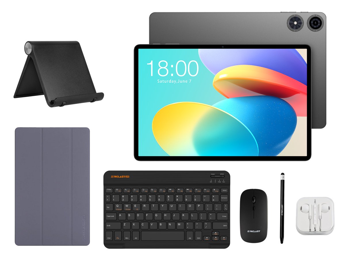 TECLAST tablet  με πληκτρολόγιο/ποντίκι/στυλό αφής/θήκη/βάση, 11", 3/128GB, Android 16, 8000mAh, γκρι