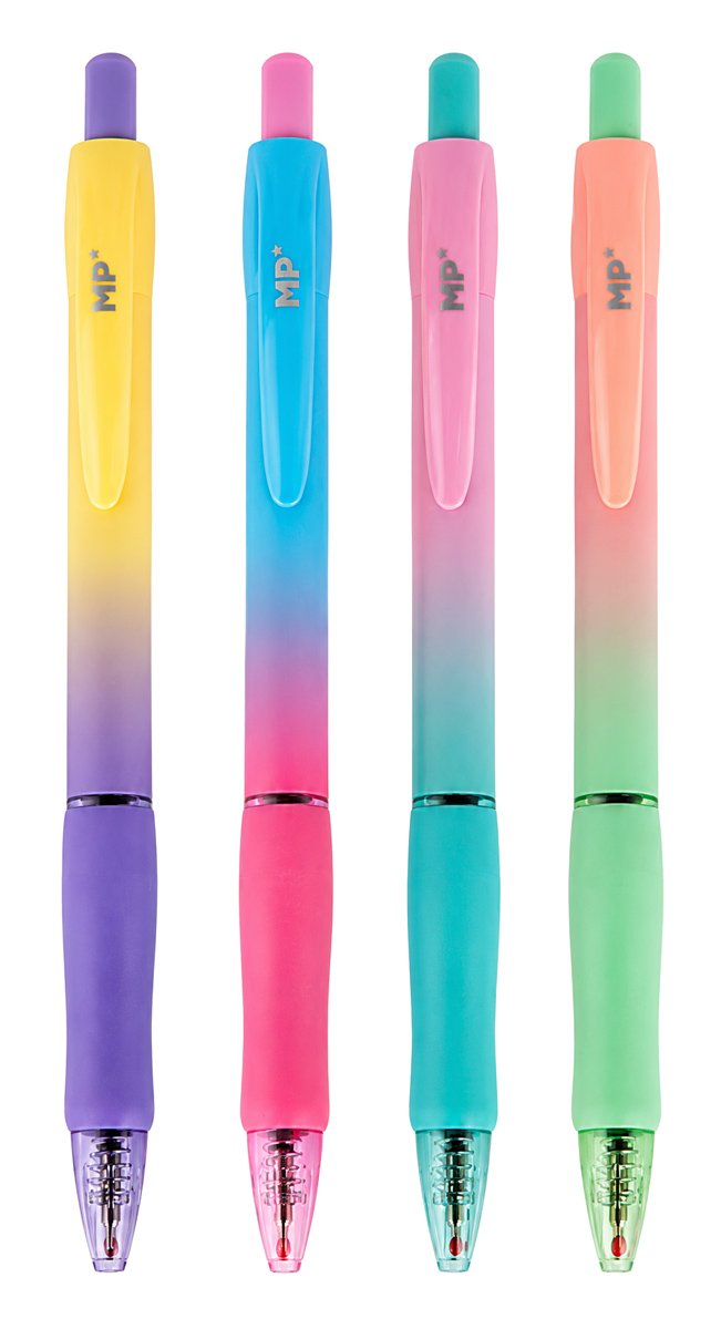 MP στυλό διαρκείας ballpoint , 0.7mm μύτη, 14.5cm, μπλε, διάφορα σχέδια, 1τμχ