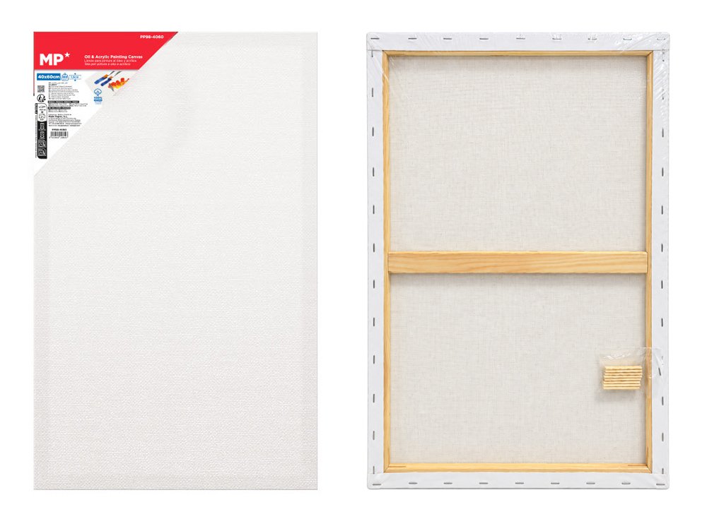 MP καμβάς τελάρο ζωγραφικής , 40x60cm, 280gr/m², λευκός