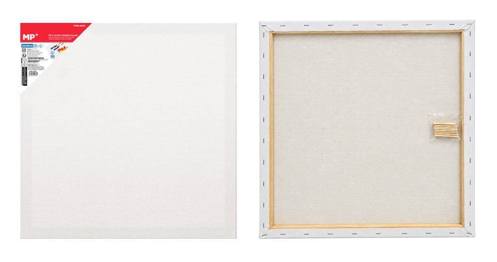 MP καμβάς τελάρο ζωγραφικής , 50x50cm, 280gr/m², λευκός