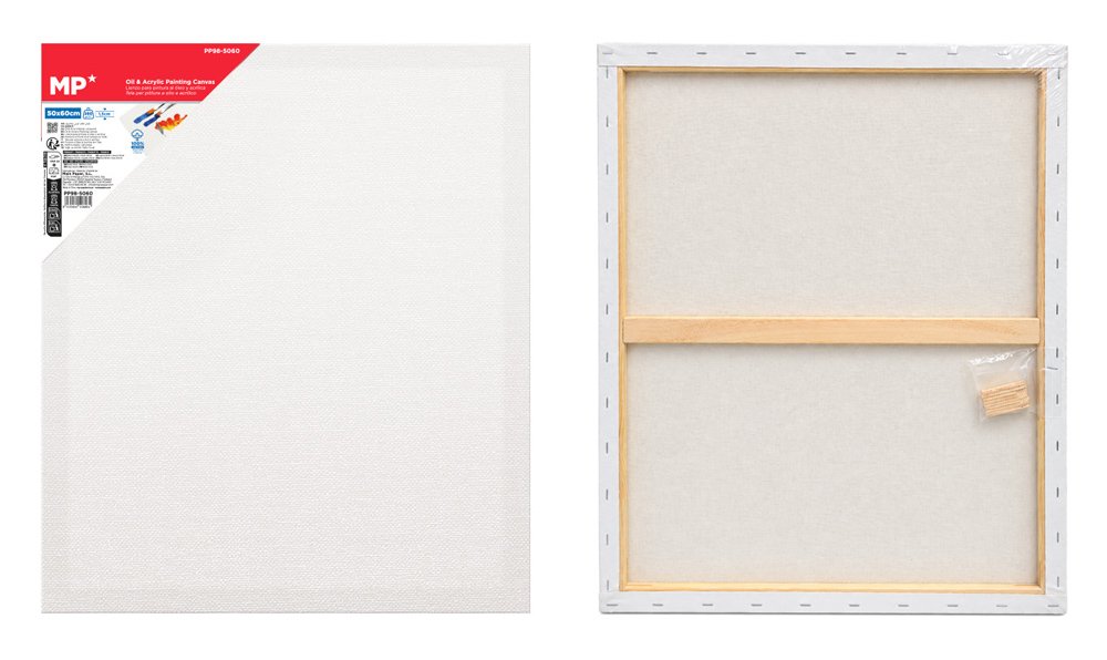 MP καμβάς τελάρο ζωγραφικής , 50x60cm, 280gr/m², λευκός