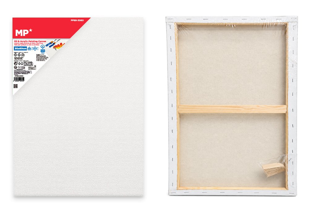 MP καμβάς τελάρο ζωγραφικής , 30x60cm, 380gr/m², λευκός