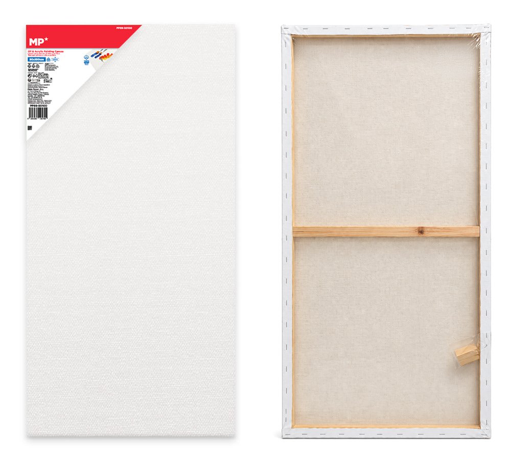 MP καμβάς τελάρο ζωγραφικής , 50x100cm, 380gr/m², λευκός