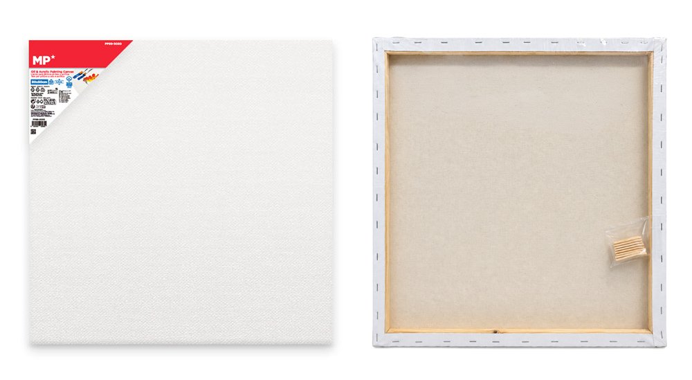 MP καμβάς τελάρο ζωγραφικής , 50x50cm, 380gr/m², λευκός