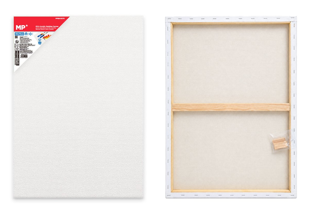 MP καμβάς τελάρο ζωγραφικής , 50x70cm, 380gr/m², λευκός